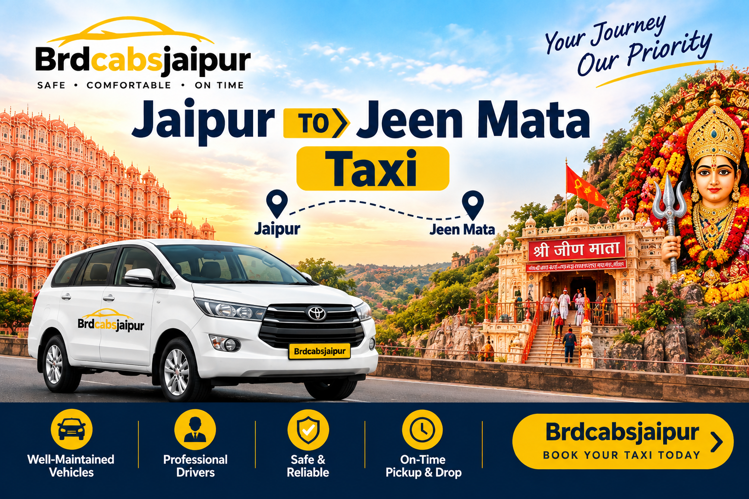 Jaipur to Jeen Mata Taxi