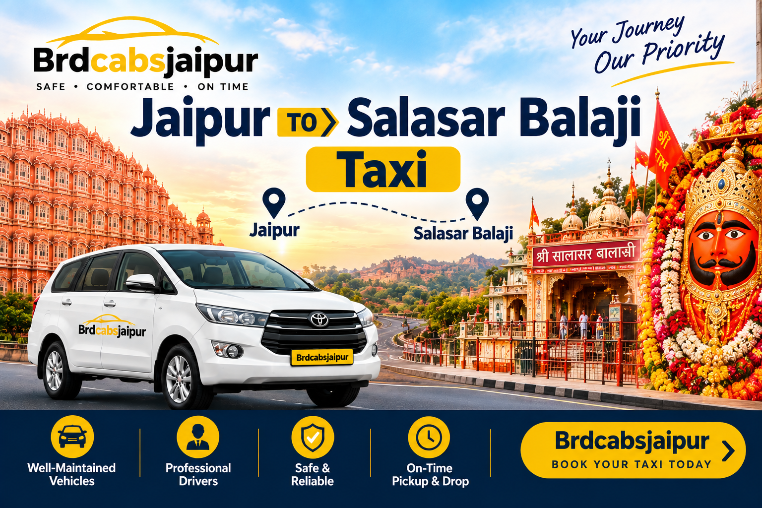 Jaipur to Salasar Balaji Taxi